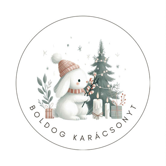 75mm hütőmágnes díszzacskóban nyuszis